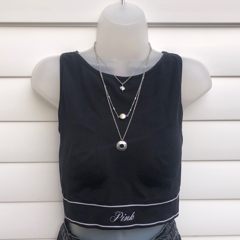 PINK Victoria's Secret Sports Bra - Black and White